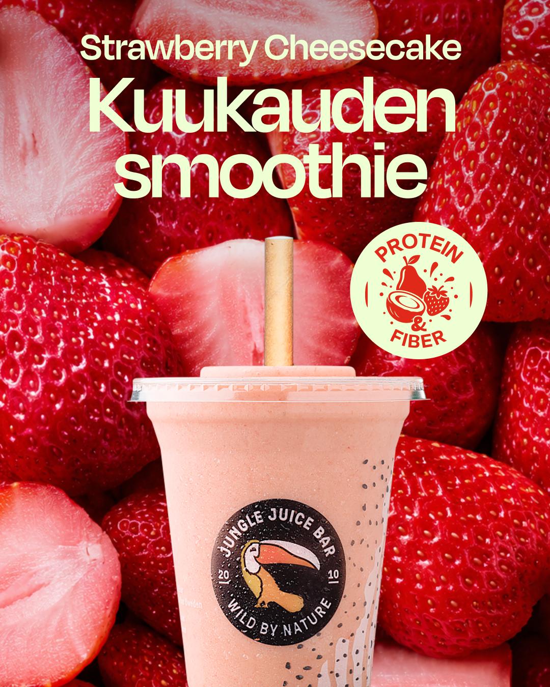 KUUKAUDEN SMOOTHIE STRAWBERRY CHEESECAKE