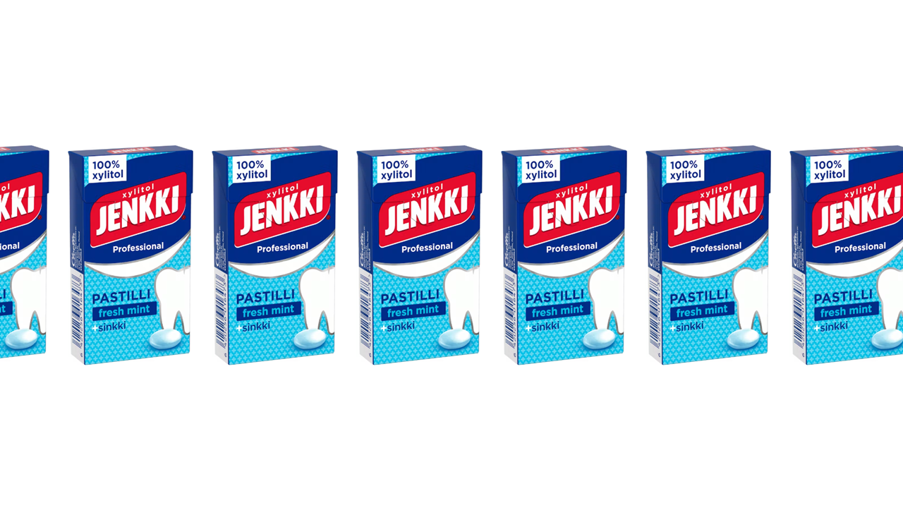 Jenkki Professional Fresh mint +sinkki täysksylitolipastilli 34g